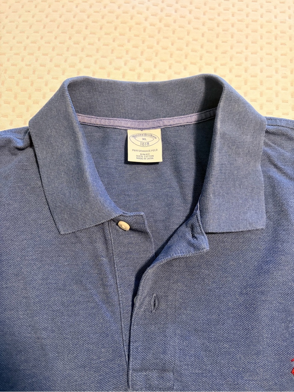 Brooks Brothers Heathered Blue Performance Polo